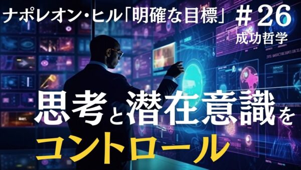 思考と潜在意識をコントロールする重要性｜ナポレオン・ヒルの成功哲学